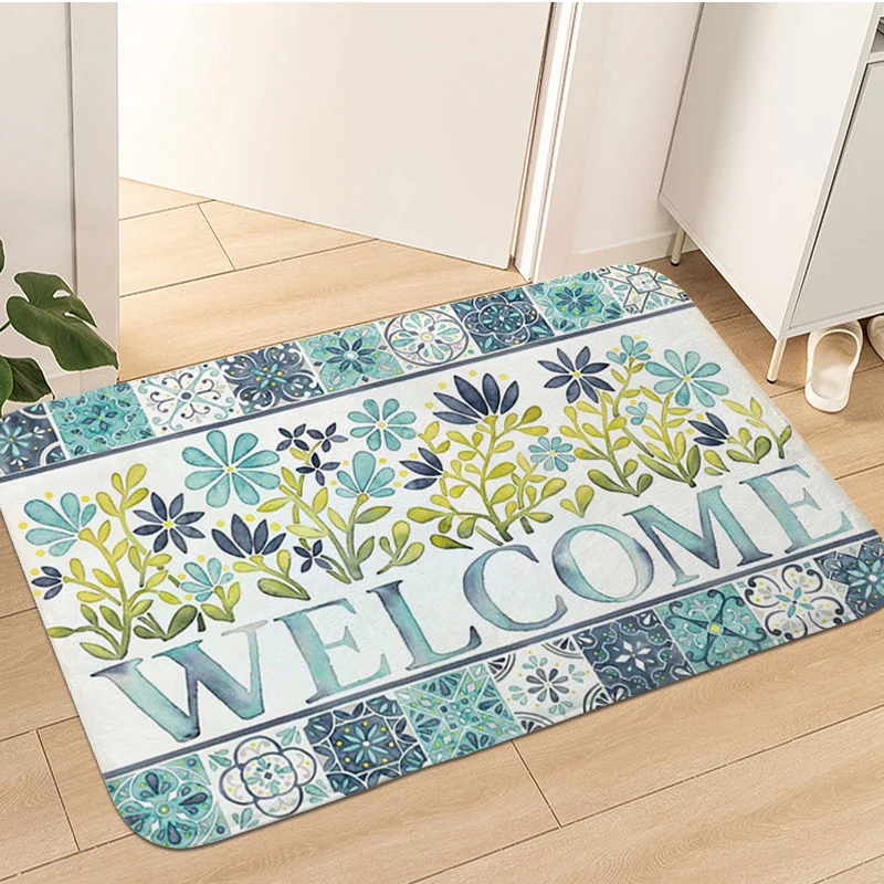 

Welcome Mat Anti Slip Carpet Entrance of House Bathroom Hallway Custom Bedroom Rug Kitchen Accessories Modern Home Decoration