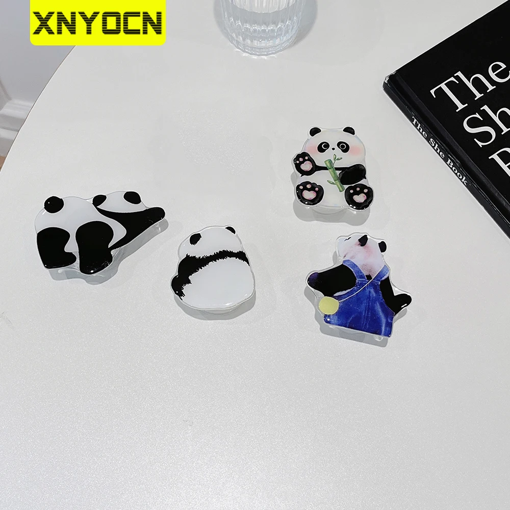 Xnyocn Корейский мультфильм Милая панда магнитный держатель Подставка для телефона Регулируемый держатель для iPhone 15 14 13 Samsung смартфона