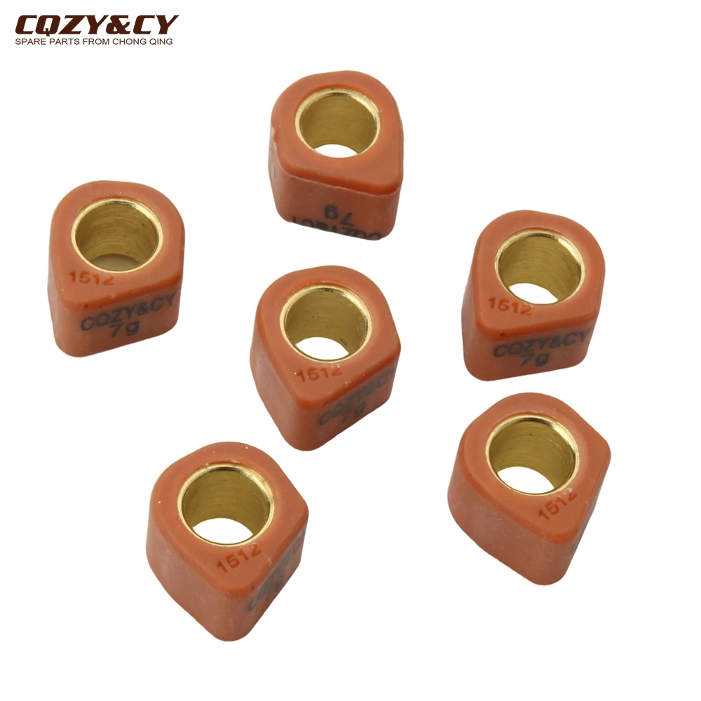 6pc Racing Variator Sliding Weight Set 15x12mm 6g 6.5g 7g 8g For Italjet Bazooka 50 Pista 50cc
