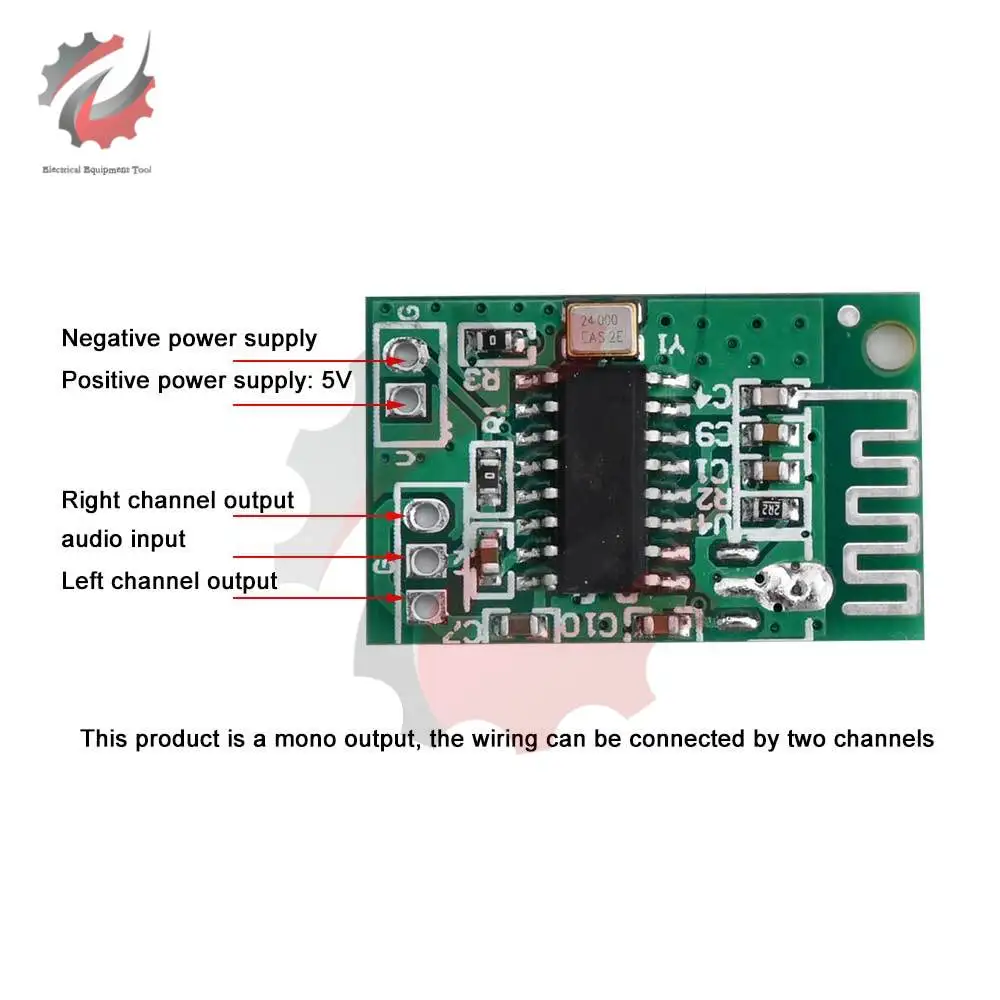 

1PCS Ca-6928 Bluetooth 5.0 Audio Amplifier Module Board LED Power 3.3-8V Audio Dual Digital Mono Output Bluetooth Receiver Board