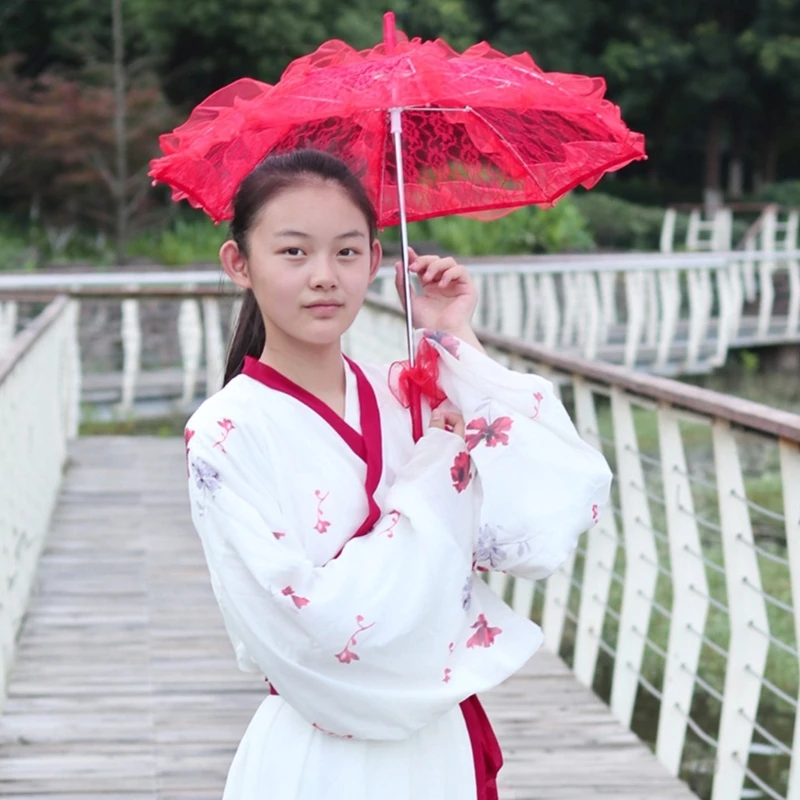 Lace Parasol Elegant Lace Umbrellas for Outdoor Party Photo Props