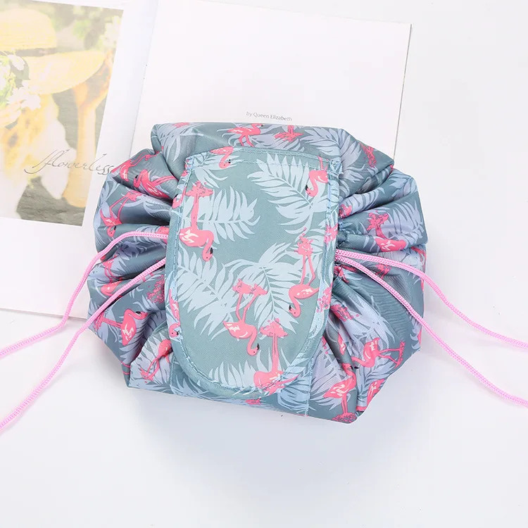 Women's Waterproof Drawstring Travel Cosmetic Organizer Bag