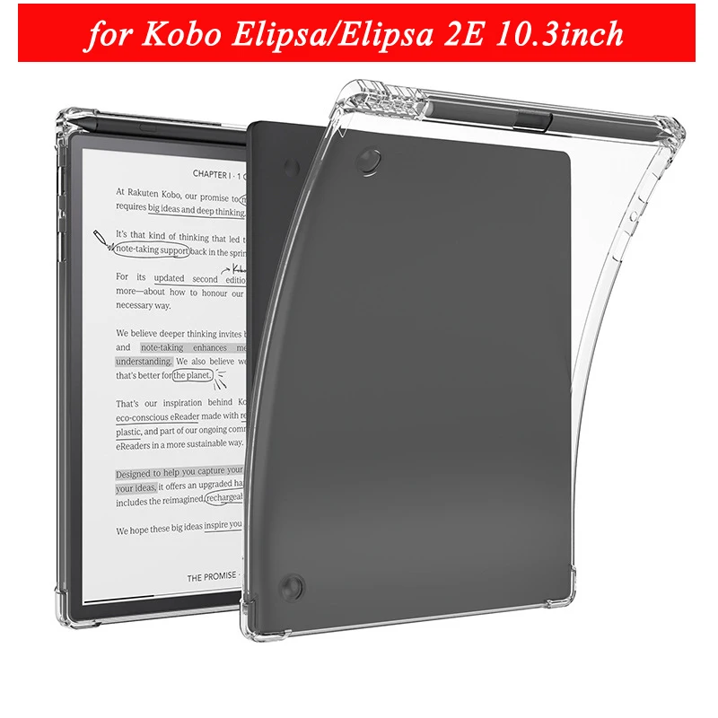 Shockproof TPU Clear Cover Case with Pen Slot - Soft Protective Skin