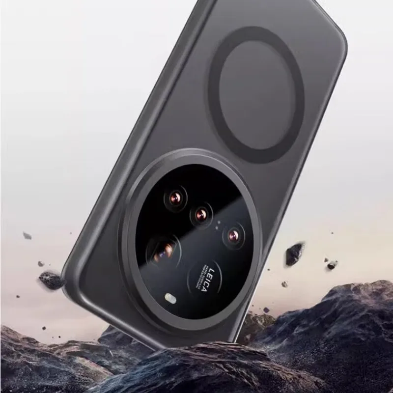ELVEV Shockproof Matte Translucent Phone Case - Magnetic Hard PC + TPU Cover