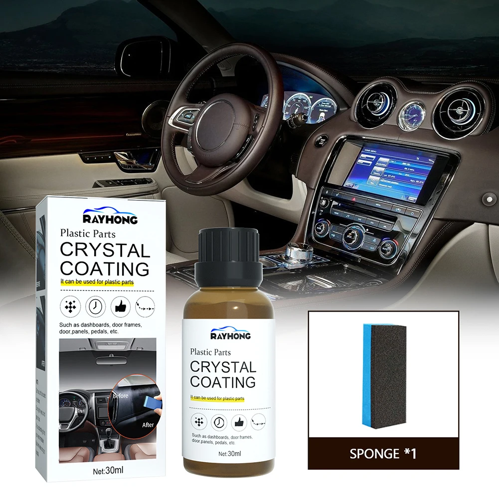 

1set Plastic Parts Crystal Coating Car Refresher Agent Maintenance Accessories PP Exterior Refurbishment