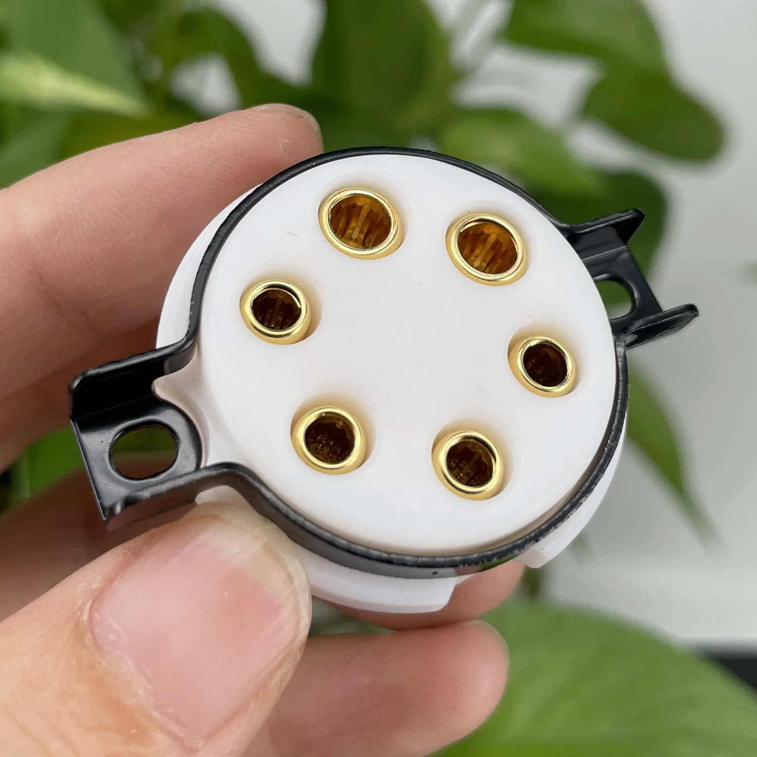 1pc EIZZ WE310A 2A5 6C6 6D6 VT57 VT58 Electron Tube Vintage Audio Hifi Amplifier PTFE Gold Plated 6Pins Tube Socket WE310A