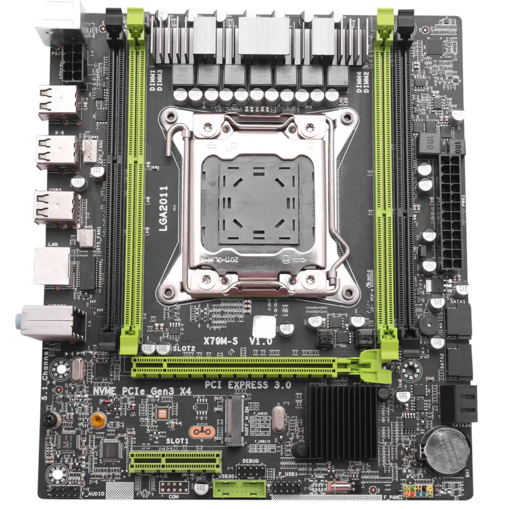 

Материнская плата X79 M2 LGA2011 M ATX USB2.0 PCI-E NVME M.2 SSD с поддержкой памяти REG ECC и процессора Xeon E5