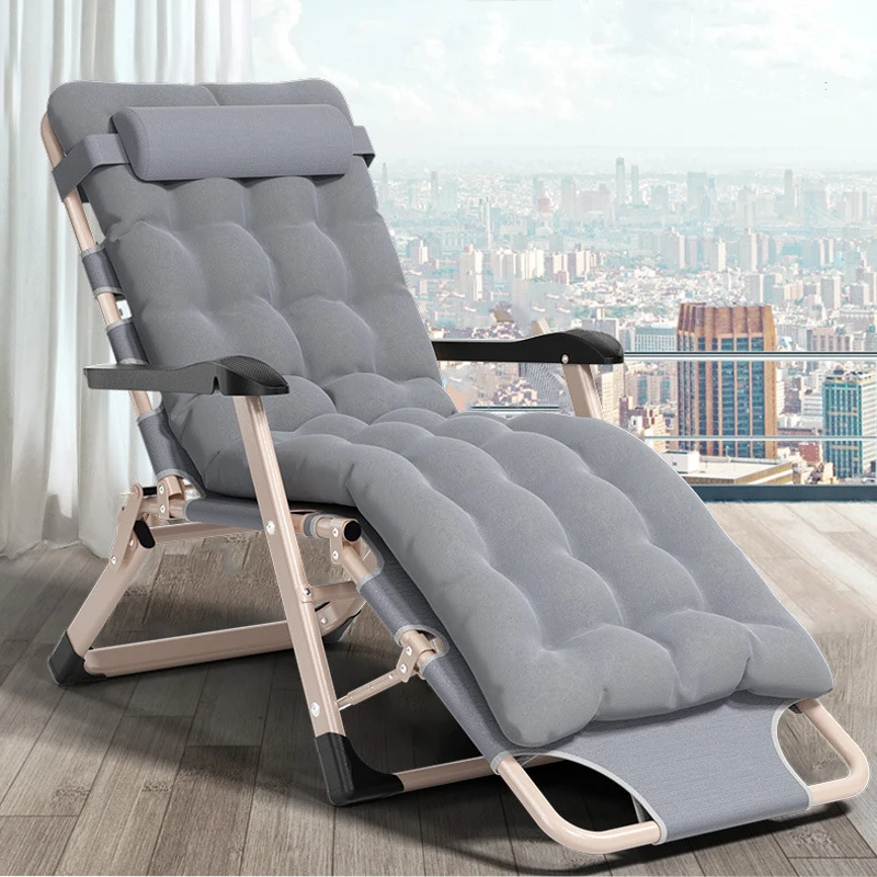 New folding lounge chair office lunch break nap bed beach portable leisure balcony household single back sofa folding bed