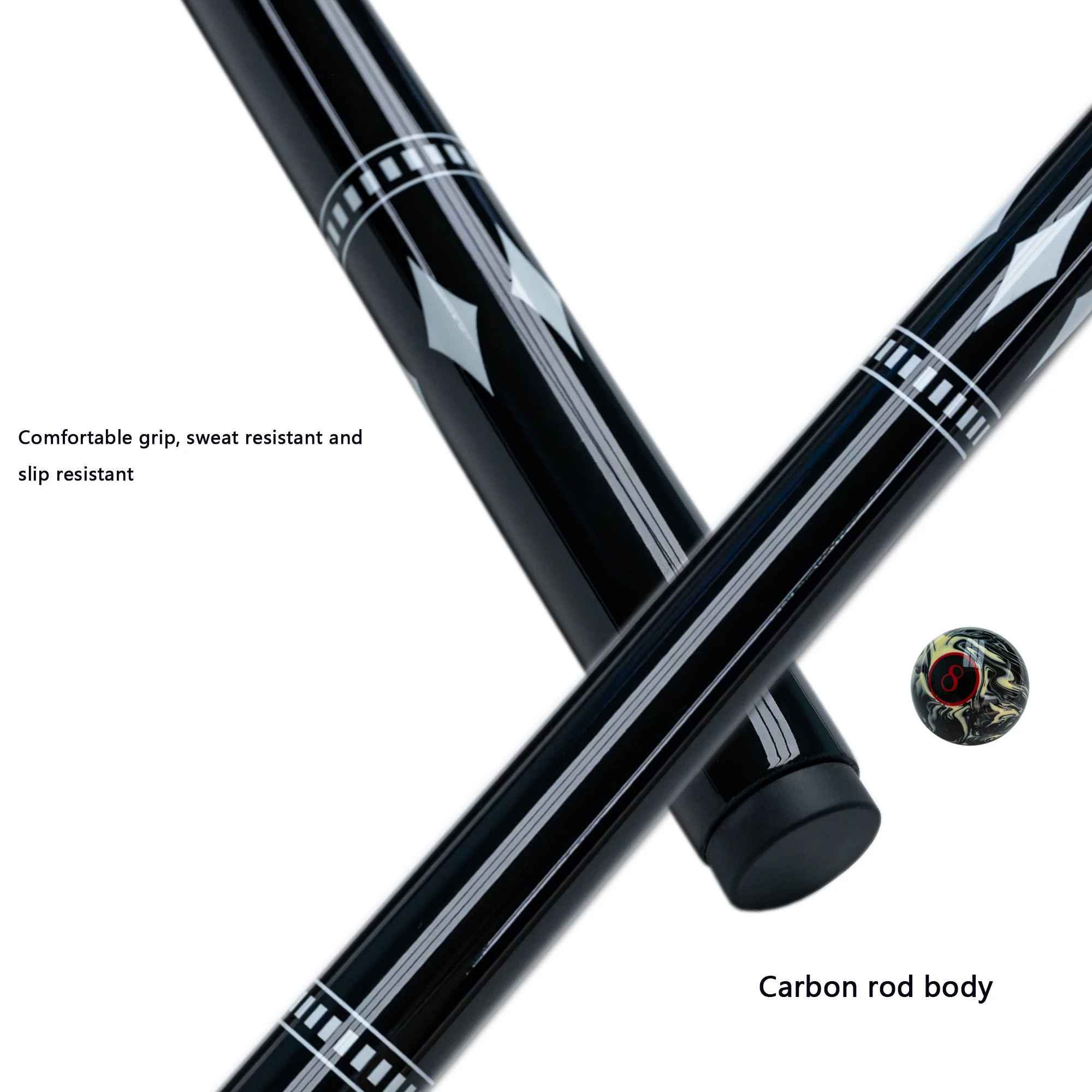 9.5mm Tip Carbon Fiber Snooker Cue for High Stability and Durability Professional