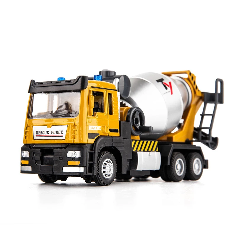 1/50 Scale Excavator Mixer Alloy Die-casting Sound And Light Pull Back Model Original Box Packaging Toys Cars For Children's large alloy mixer truck city engineering vehicle simulation discharge back force sound and light car model toy child boy gift