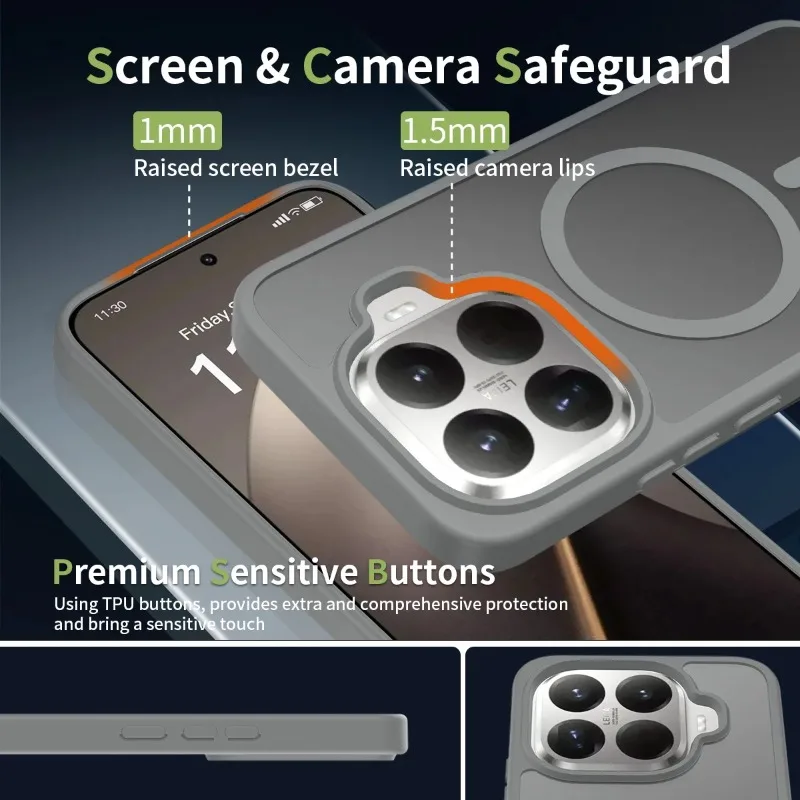 Luxury Frosted Wireless Charging Phone Case - PC+TPU Armor Anti-Drop Design