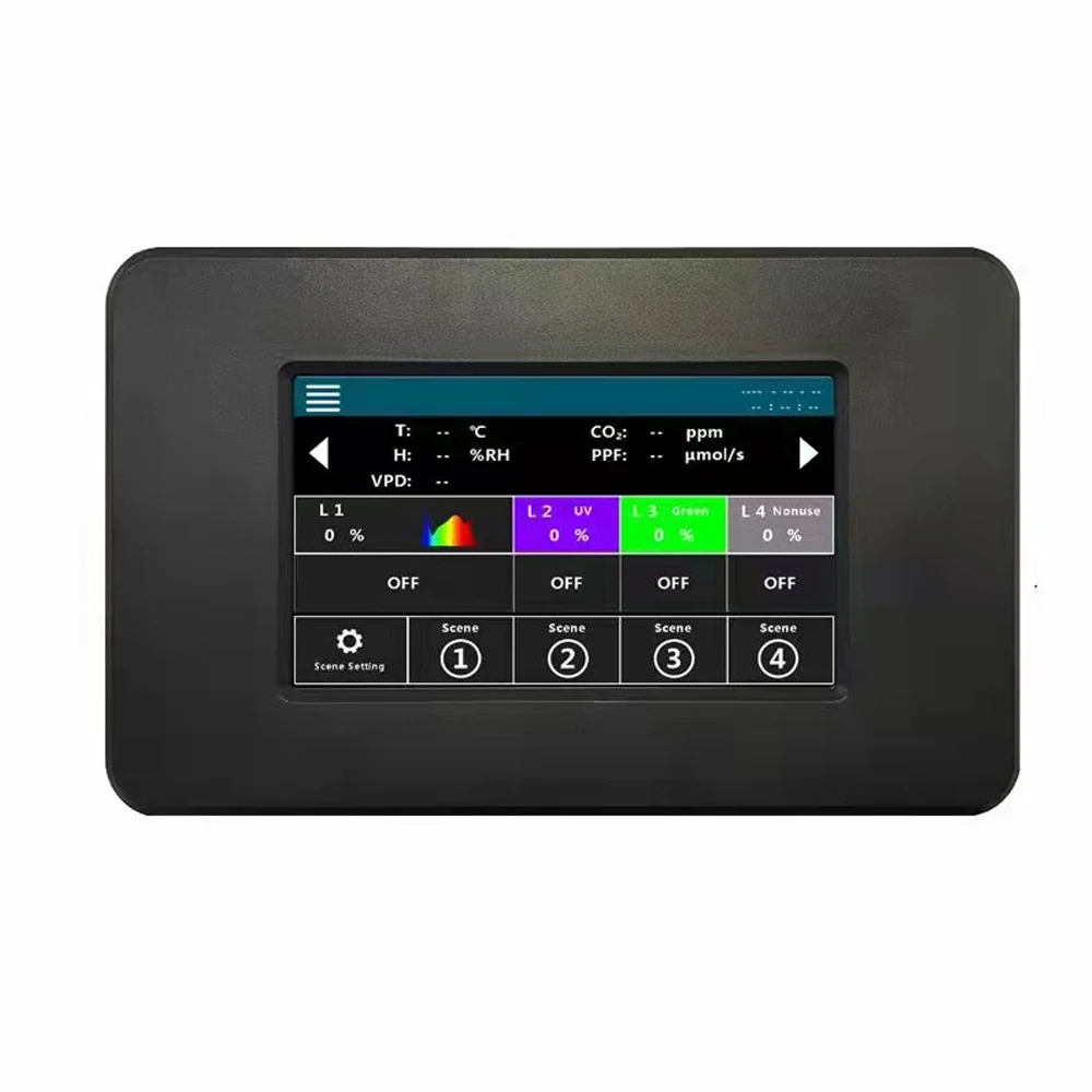 LED Grow Light Smart group controller with daisy chain Dimmable/Timing Professional Greenhouse Controller With PPFD/CO2 sensor led grow light