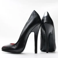 5.5Inch Stiletto Ultra High Unisex oldhollywood Vintagefashion Round Toe Pump Plus Size Shoes - Image 4