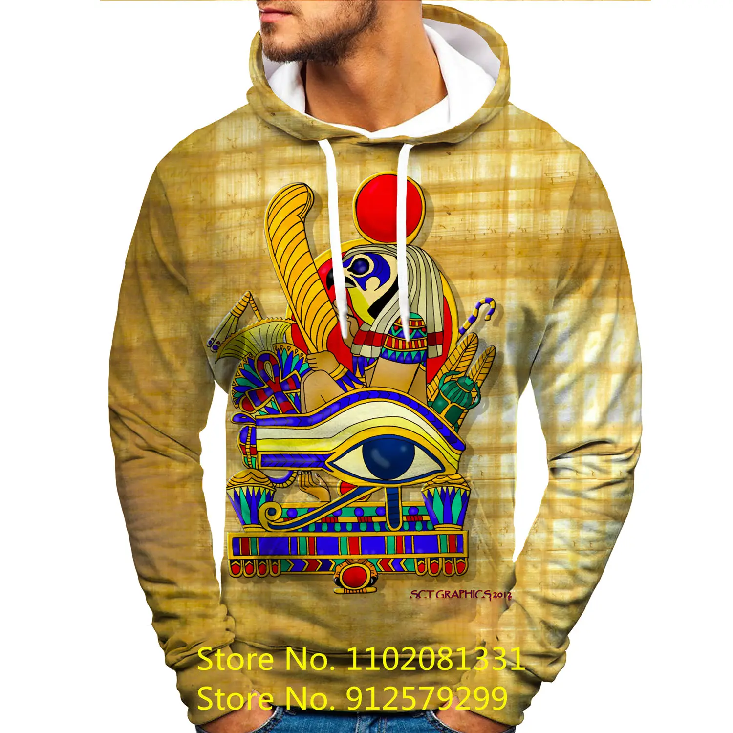 

Fashion Autumn Hoodies Egyptian Culture 3D Printed Mens Sweatshirt Unisex Pullover Casual Jacket