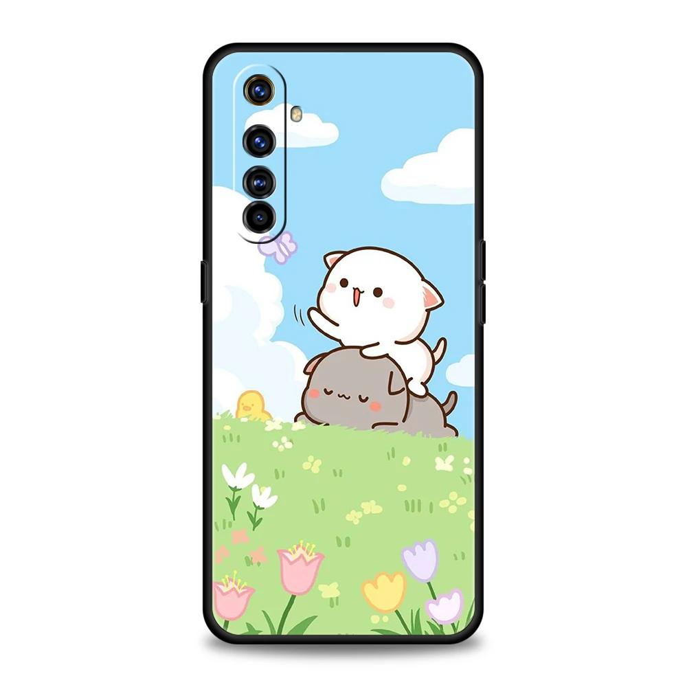 Pfirsich- und Goma-Katzen-Handyhülle für Realme 8 9 Pro Plus 8i 9i 6 7 GT2 C21 C25 C3 C11 11 Pro 5G Plus stoßfeste Silikonhülle – Detail 1