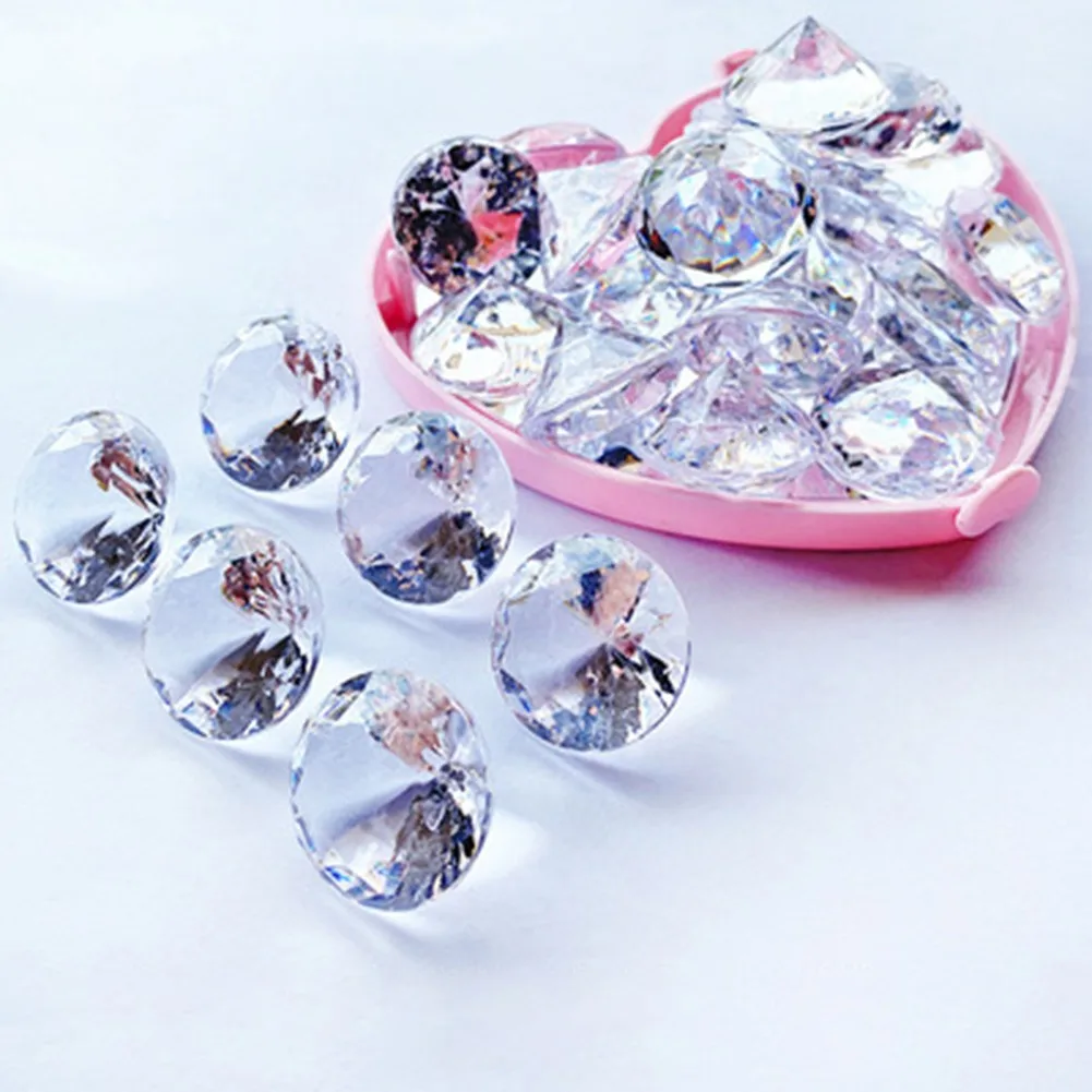 100 Stück Edelsteine, Diamant-Juwelen, Schatzkiste, Piratenfüller, Requisiten, Party, Konfetti, Hochzeit, Weihnachtsdekoration, Geschenke, 2 cm – Detail 5