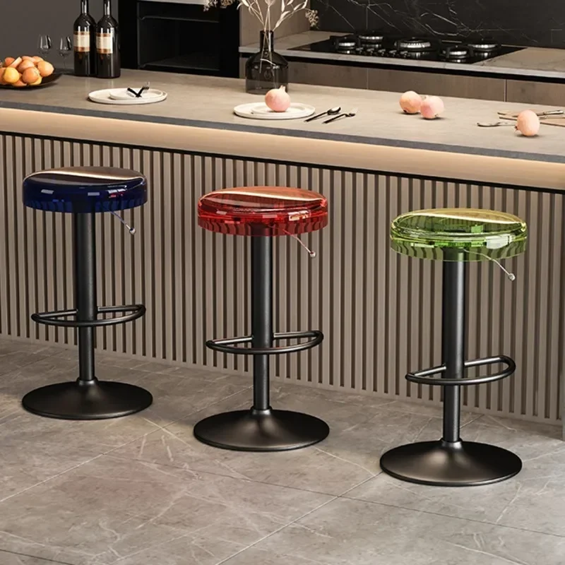 Acrylic High Stool For Kitchen Island Modern Cash Register Chair High-End Coffee Shop Bar Chair