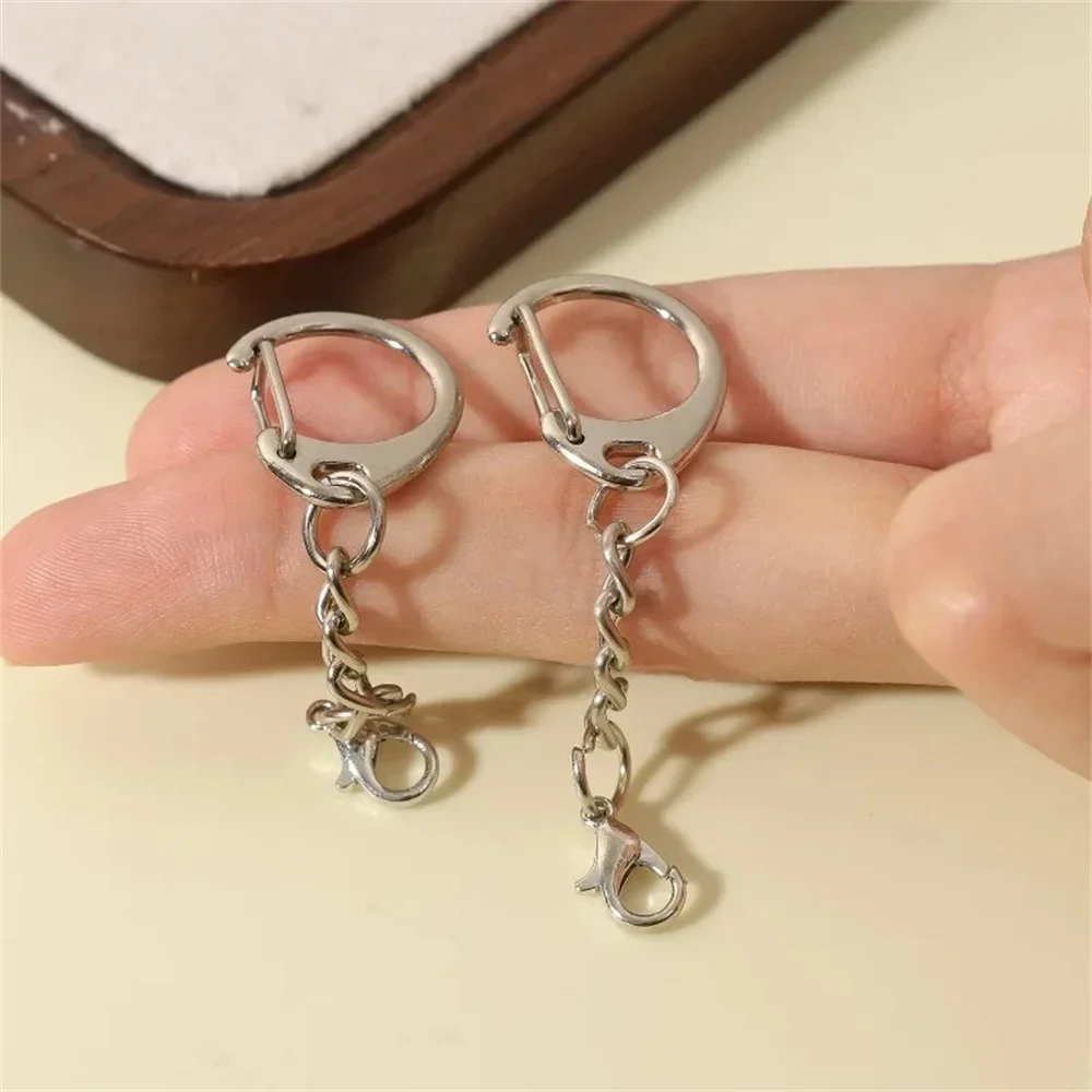10/30pcs 랍스터 클래스프 키링 C형 체인 클래스프 커넥터 후크 DIY 쥬얼리 제작용 키체인 펜던트