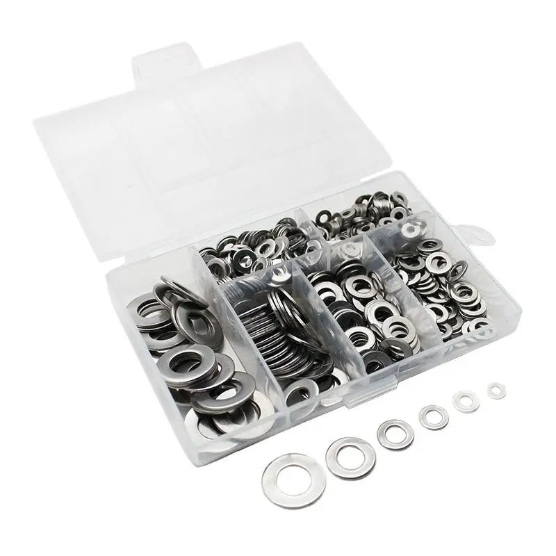 

660 Pieces Of 304 Stainless Steel Washers Assortment Set Kit 6 Sizes