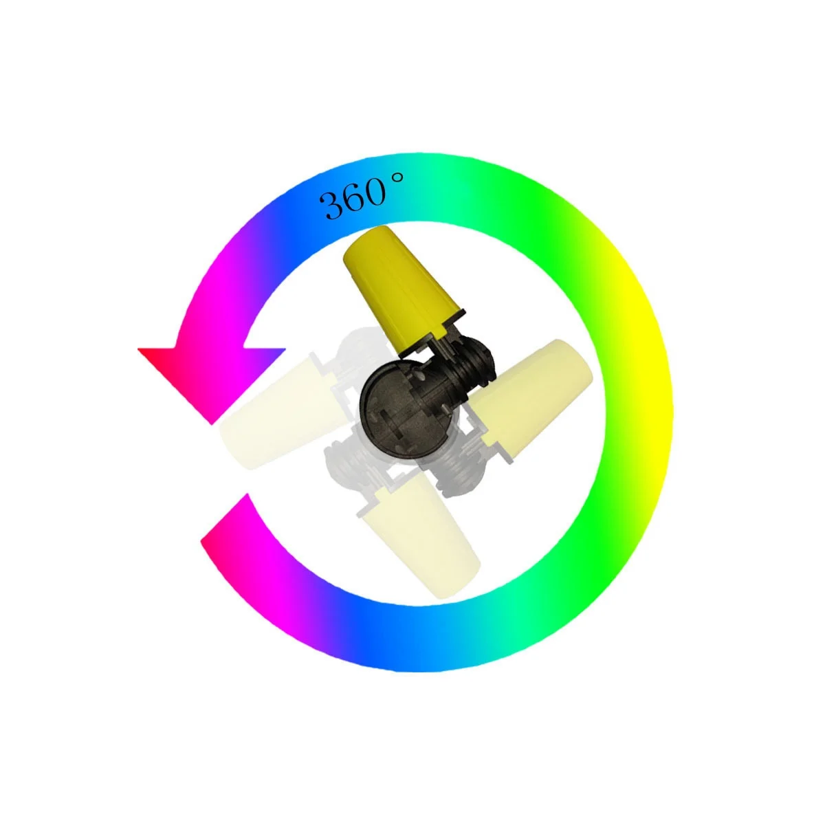 

360° Gimbaled Spin Nozzle Pressure Washer Spray Nozzle Tips for Karcher K2-K7
