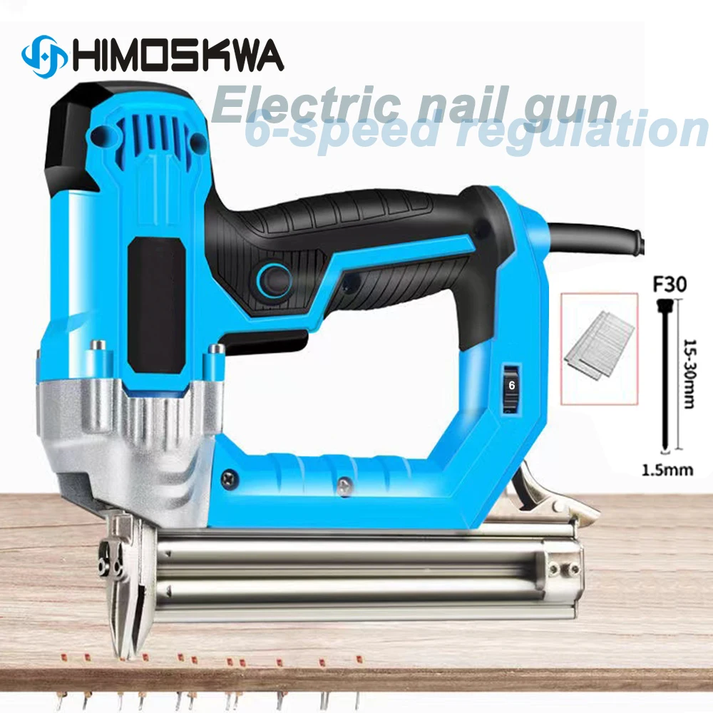 

Electric Nailer and Stapler Furniture Staple Gun for Frame with Staples & Nails Carpentry Woodworking Tools F30 Straight Nails