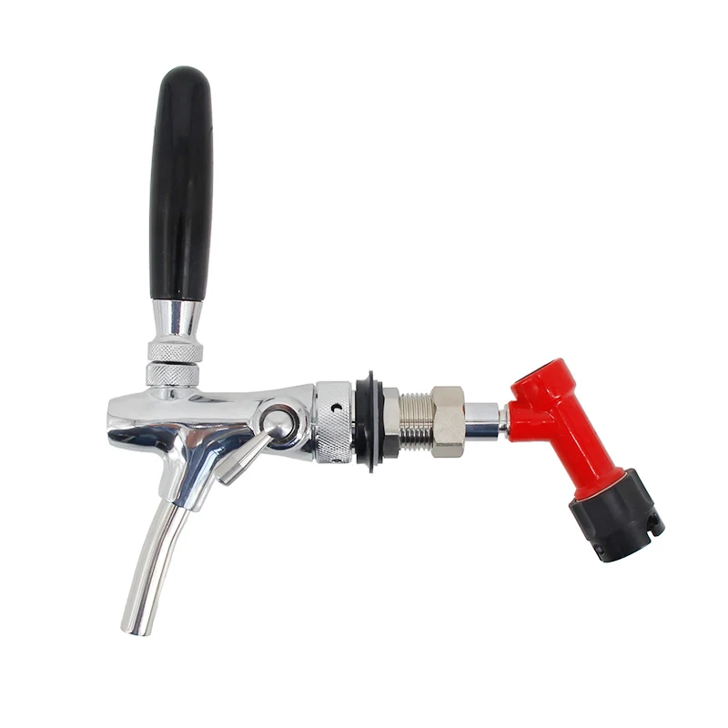 Beverage dispenser faucet brewing faucet ball lock keg adapter beer hose connector co2 thread adapter Corny Keg disconnect EU faucet adapter snap EU tap FFL adapter standard beer faucet(G5/8") to ball lock or pin lock