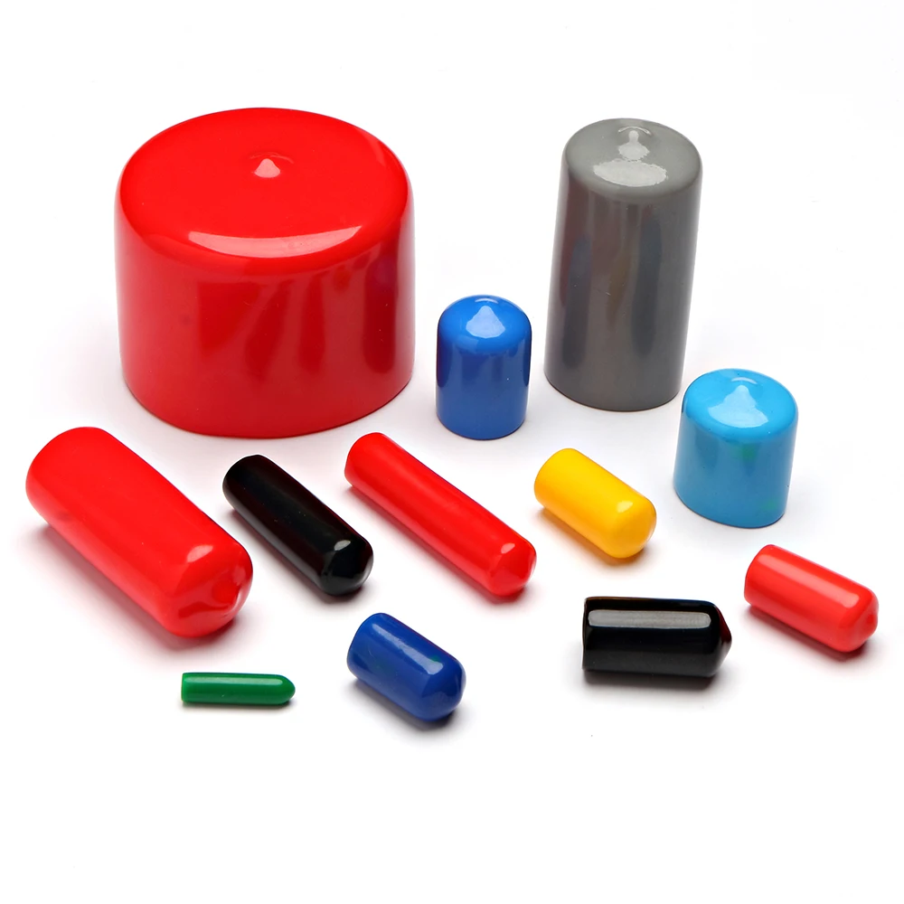 Black Red Rubber Protective Silicone Sleeve Caps