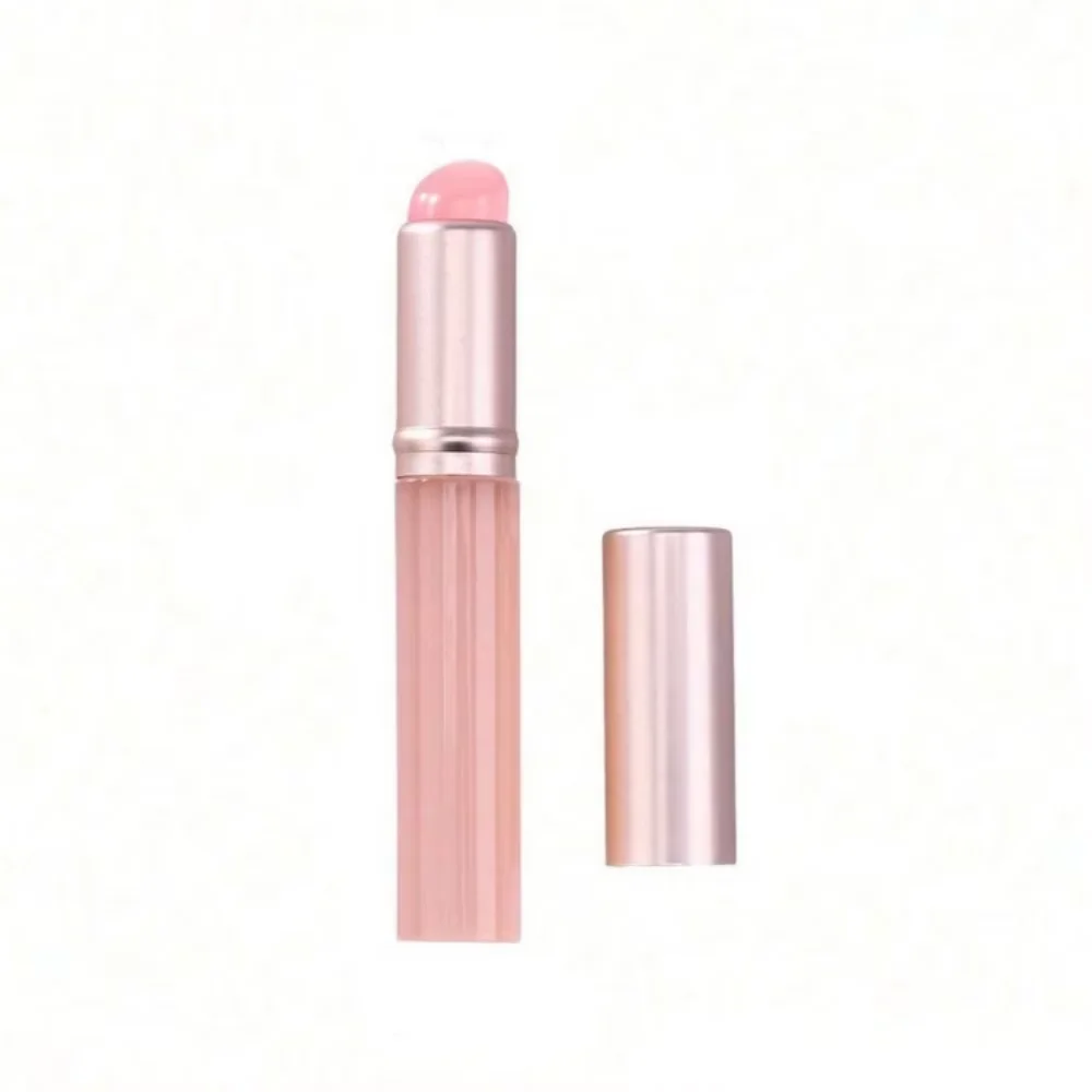 Jelly Pink Silicone Nail Art Brush for Mirror Powder and Manicure Applications