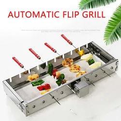 Stainless Steel Automatic Rotating Barbecue Skewers and Hot Dog Roller Griddle (80cm)