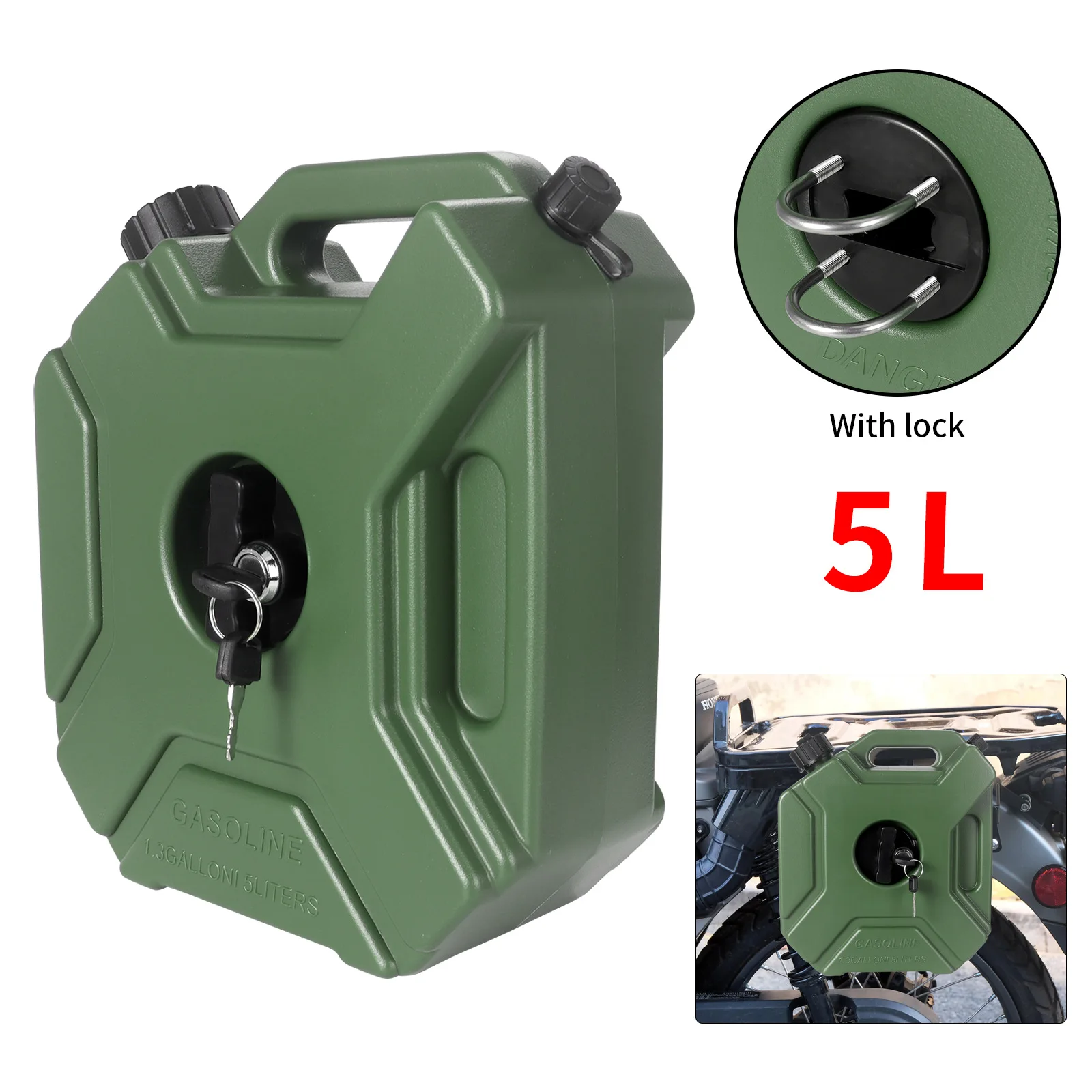 5L 오토바이 예비 오일 탱크 엔진 유체 컨테이너 액세서리 오토바이 외부 드라이버 어드벤처 자동차 애호가용