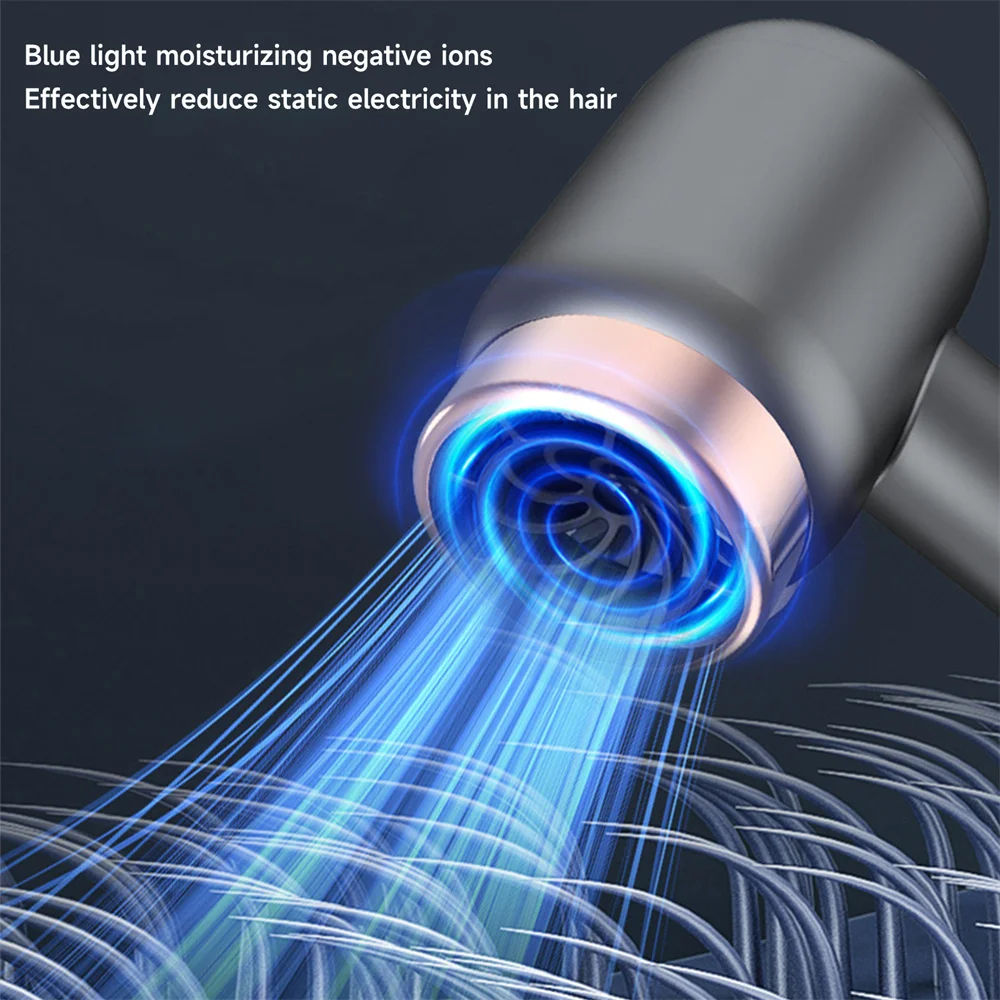 Hair Dryer,Portable Hair Dryer Cordless Hair Dryer Travel Hair Dryer Hot/Cold Air Mode Rechargeable/Plug-In For Women And Men