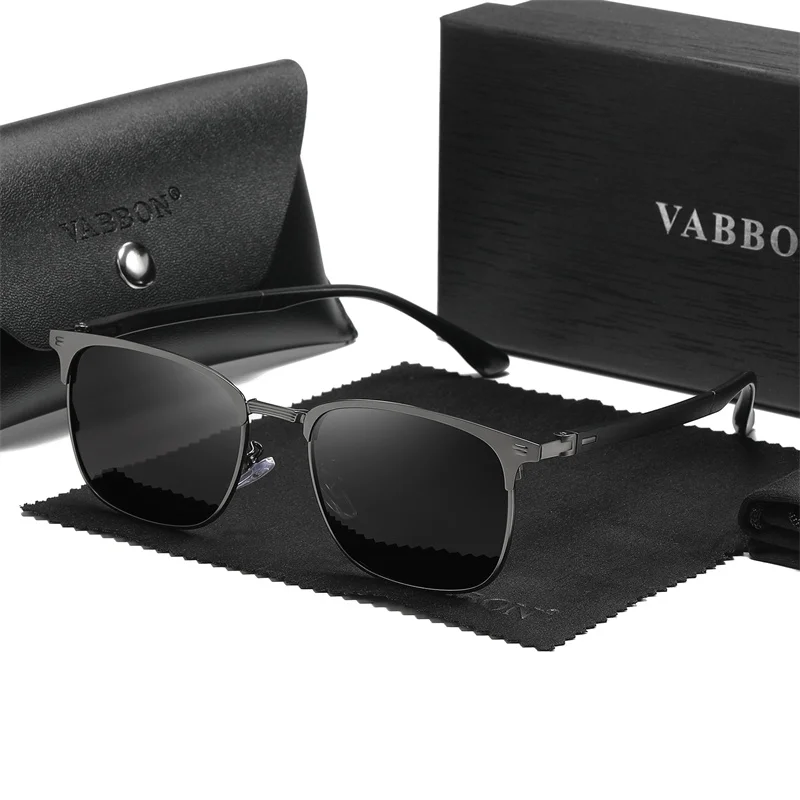 Men Big Frame Polarized Sunglasses Driving Sunscreen Sunglasses Stylish Simple Retro Car Glasses 9376