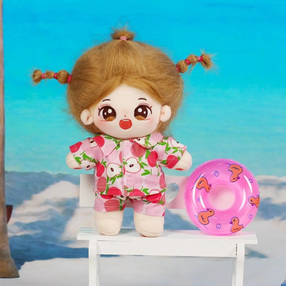 20cm Doll Fruit Beach Pajamas Fashion Doll Mini Sleep Wear Overall Clothes For Stuffed Cotton Dolls Toys Accessories Idol Doll