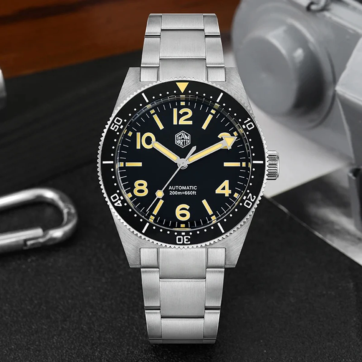 San Martin SN0139 62mas Dive Watch 120 Clicks NH38 Automatic Movement Sapphire Crystal C3 Luminous Waterproof 39mm Retro Watches - Image 3