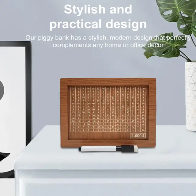 Salvadanaio Legno Con Contatore Monete - Money Box Portatile Per Risparmi, Regalo Educativo Per Bambini E Adulti - Foto 9