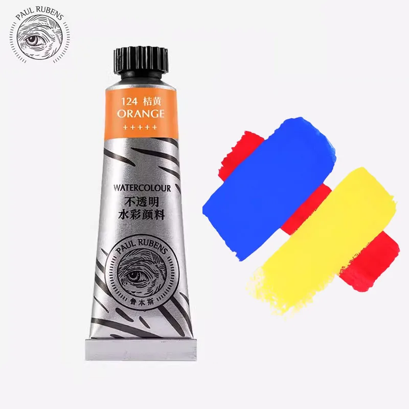 Paul Rubens Non-transparent Watercolor Paint Tube 15ml 36 Colors Professional Watercolour For Painting Anime Art Supplies
