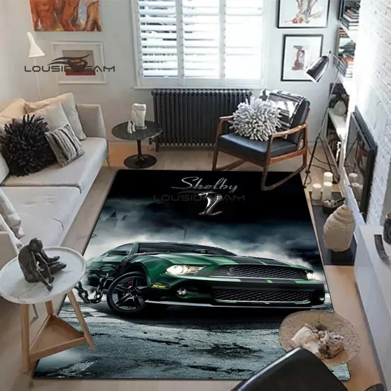 Mustang LOGO Carpets and Rug SHELBY Carpet Living Room Bedroom Decorate Large Area Soft Carpet Kids Room Rug 2