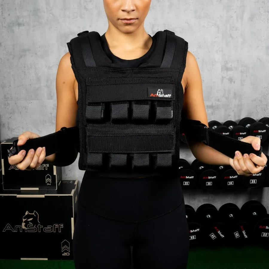 Adjustable Weighted Vest with Iron Blocks - Weight Vests for Men & Women - Versatile Wearable Weighted Vest for Fitness Workouts
