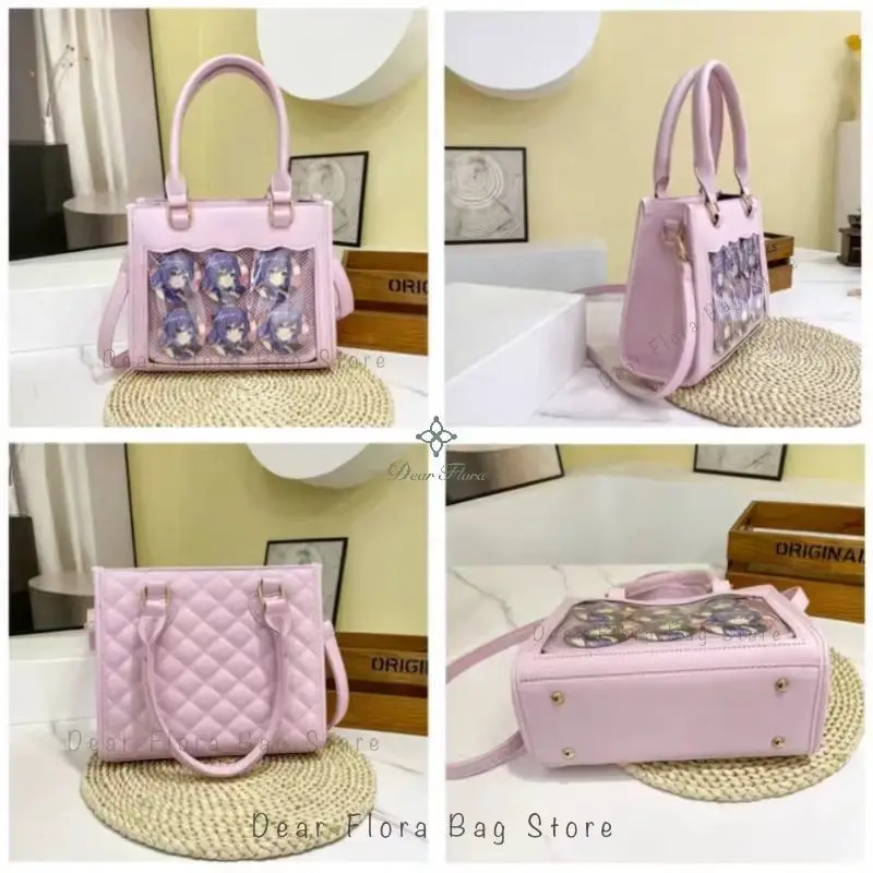 Y2K Sweet Girl Transparent Crossbody Bags Women's Fashion Ita Bag Trendy Tote Bag Lolita Shoulder Bag DIY Display Handbag Purses 6