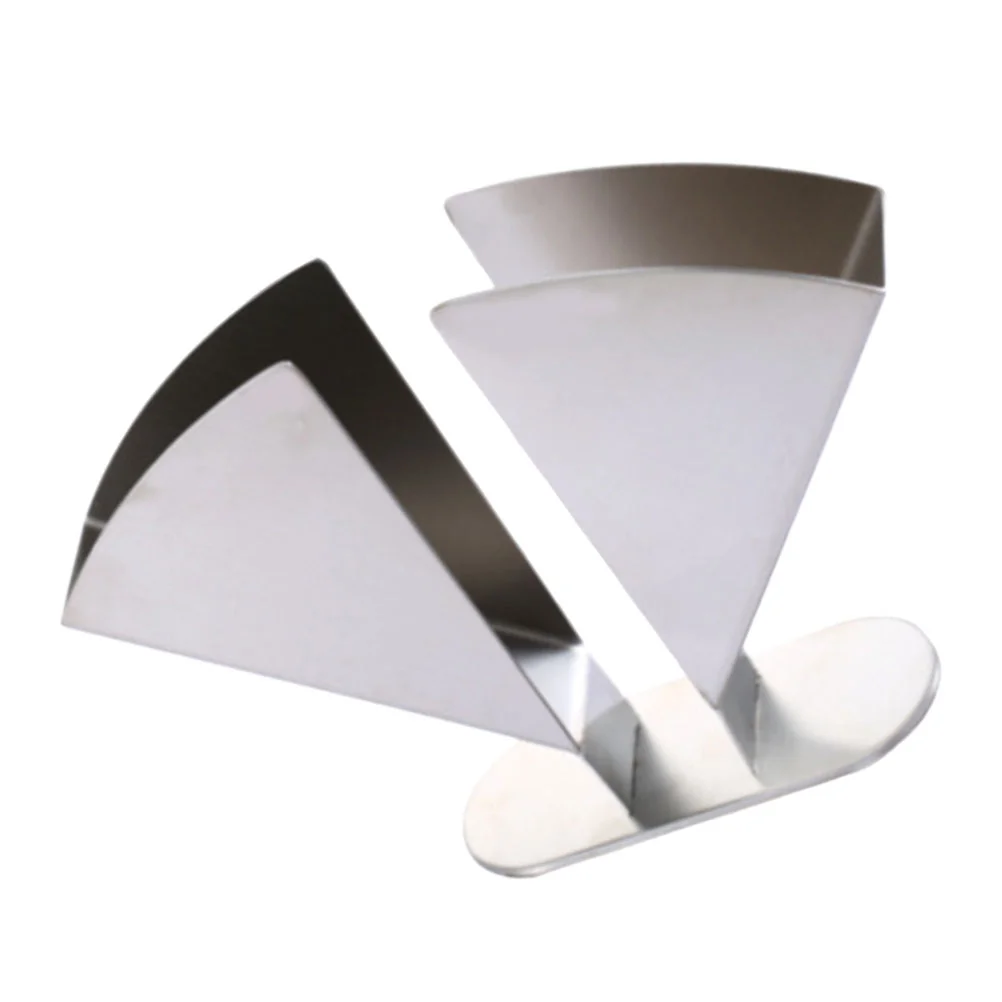 

Vertical Tissue Holder Napkin Stand Serviette Fan-shaped Tray Paper Stainless Steel Rack