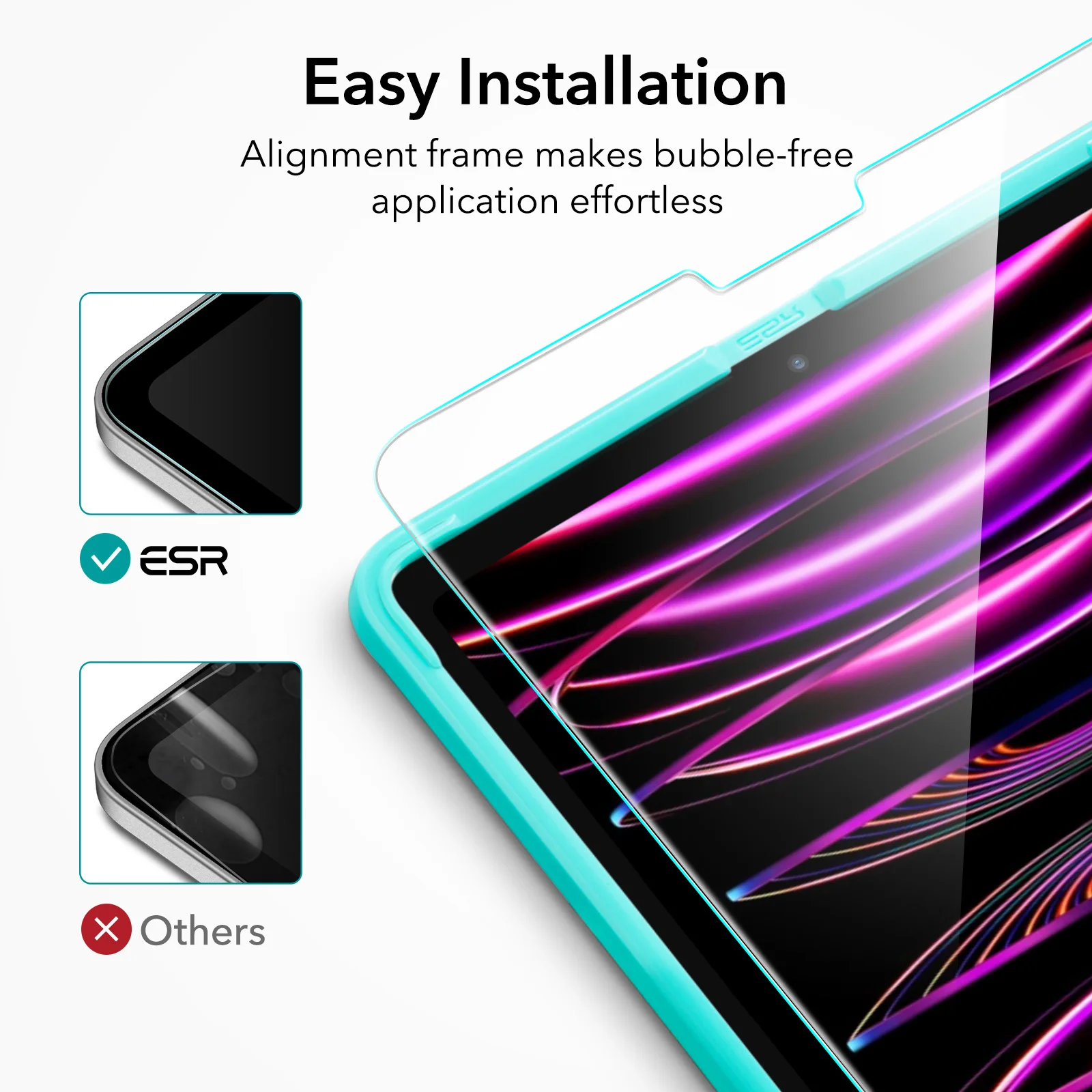 ESR iPad Pro 12.9 Screen Protector for Tempered Glass HD Clarity Film with Alignment Frame 18 S6b2ad0138ec942fdb46255fb6ea05c96E