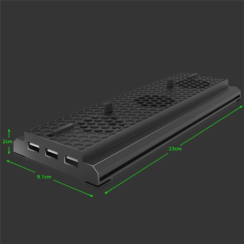 Xbox ONE X 수직 스탠드 독, 냉각 팬 3 개, USB 포트 허브 3 개, 냉각 베이스