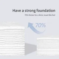 Extra Thick Disposable Facial Towels - Gentle and Absorbent Cotton Makeup Remover Wipes 4