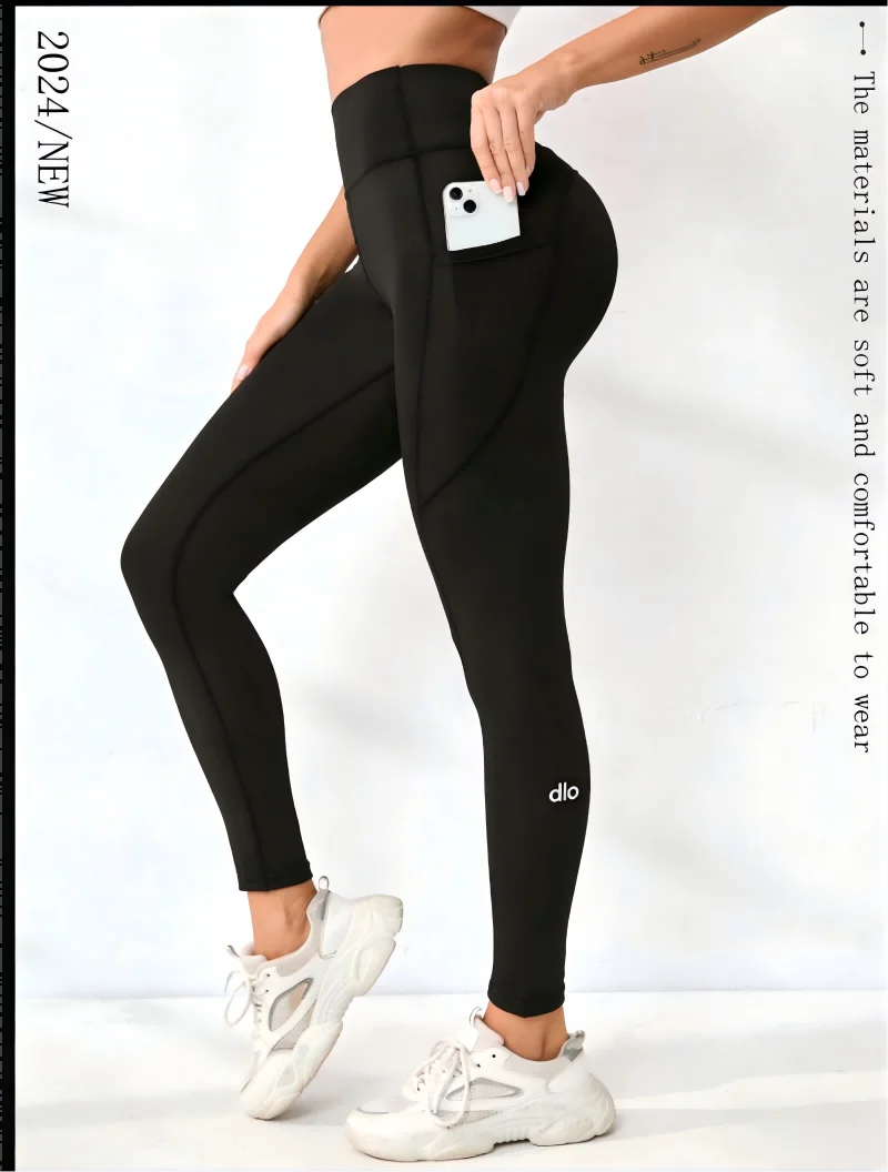 New High Waist Long Yoga Leggings for Women, Naked Feeling Seamless Butt Lift Workout Pants, Quick Dry Breathable Fitness Tights 1