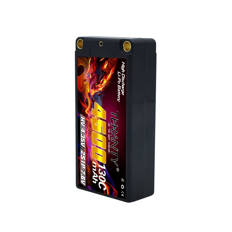 1/2Pcs TREANTY 2S 130C Lipo Battery 7.6V 4500mAh hard shell with 5mm bullet T plug for RC car Buggy FPV drone model parts