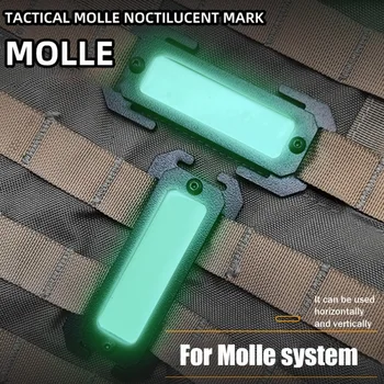 Tactical Molle Noctilucent Molle Accessories Backpack Gear Compatible EDC Survival Kit Mark Plate Outdoor Tools Plastic 2