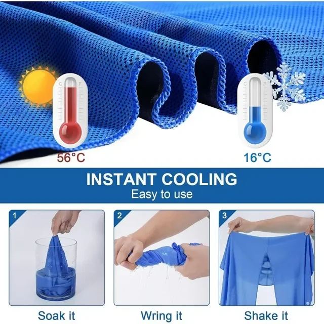 1PC Cooling Hoodie Towel Cooling Towel Quick Drying Absorbent Towels Sports Fitness Camping Cycling Suitable for Hot Weather 5