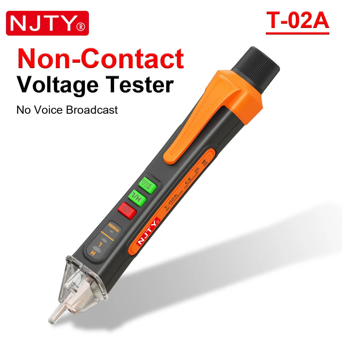 NJTY T02A T02B Berührungsloser Spannungsprüfer AC 12-1000V Stromführendes/Neutralleitungs-Testgerät Identifikator Unterbrechungspunkt-Finder DIY-Werkzeuge – Detail 1
