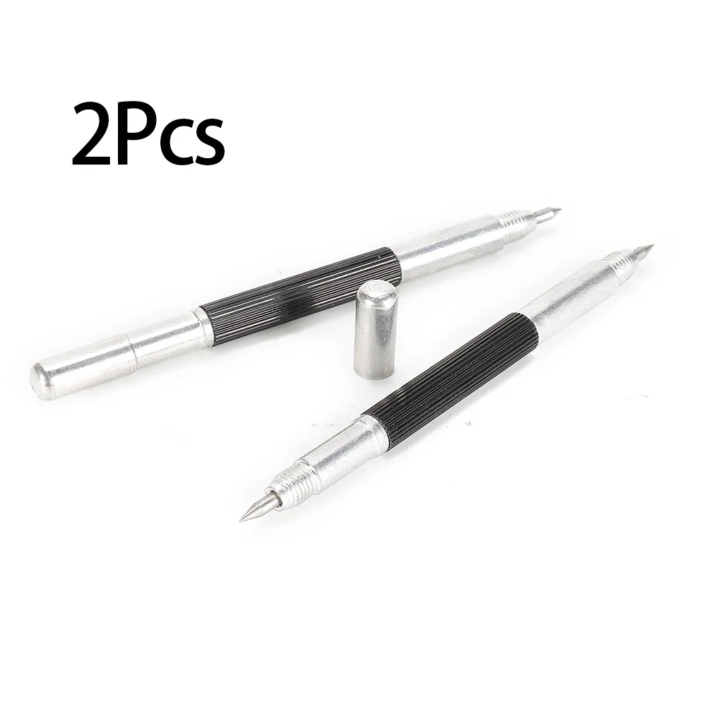 

2*Tungsten Carbide Tip Scriber Marking Etching Pen Tip 136mm Steel Scriber Marker Double Metal Wood Carving Scribing Marker Tool