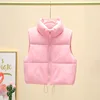 Winter Short Down Sleeveless Vest Women Warm Stand Collar Zipper Jacket Casual Fashion Quilted Cropped Coats Street Outerwears 3